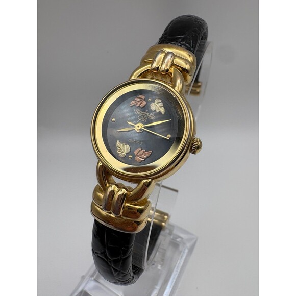 Vintage Black Hills Gold Ladies Watch - 12k Solid Gold Leaves (approx 0.4grams) - Picture 3 of 7